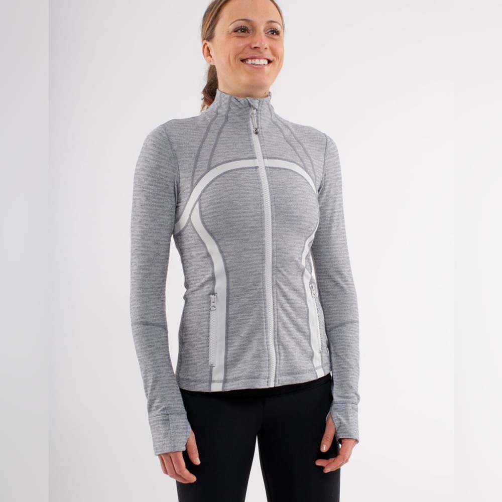 lululemon athletica Heather Gray Full-Zip Athletic Jacket